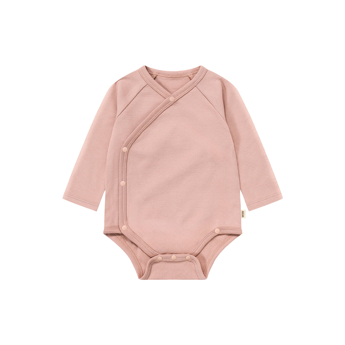 Baby Long-Sleeve Button Kimono Bodysuit | BBQB Organic Cotton