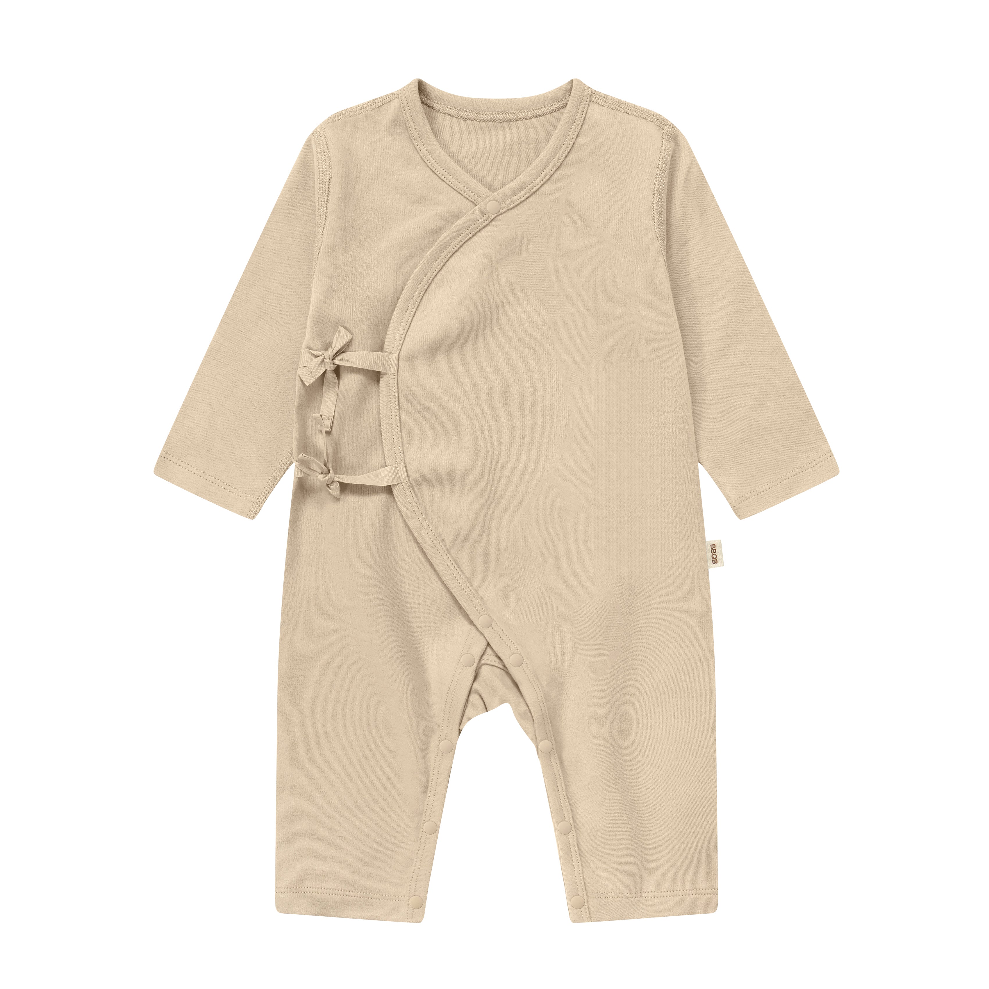 Baby Long-Sleeve Kimono Romper | BBQB Organic Cotton