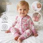 BBQB Inspired Zip-up Baby Long-Sleeve Romper