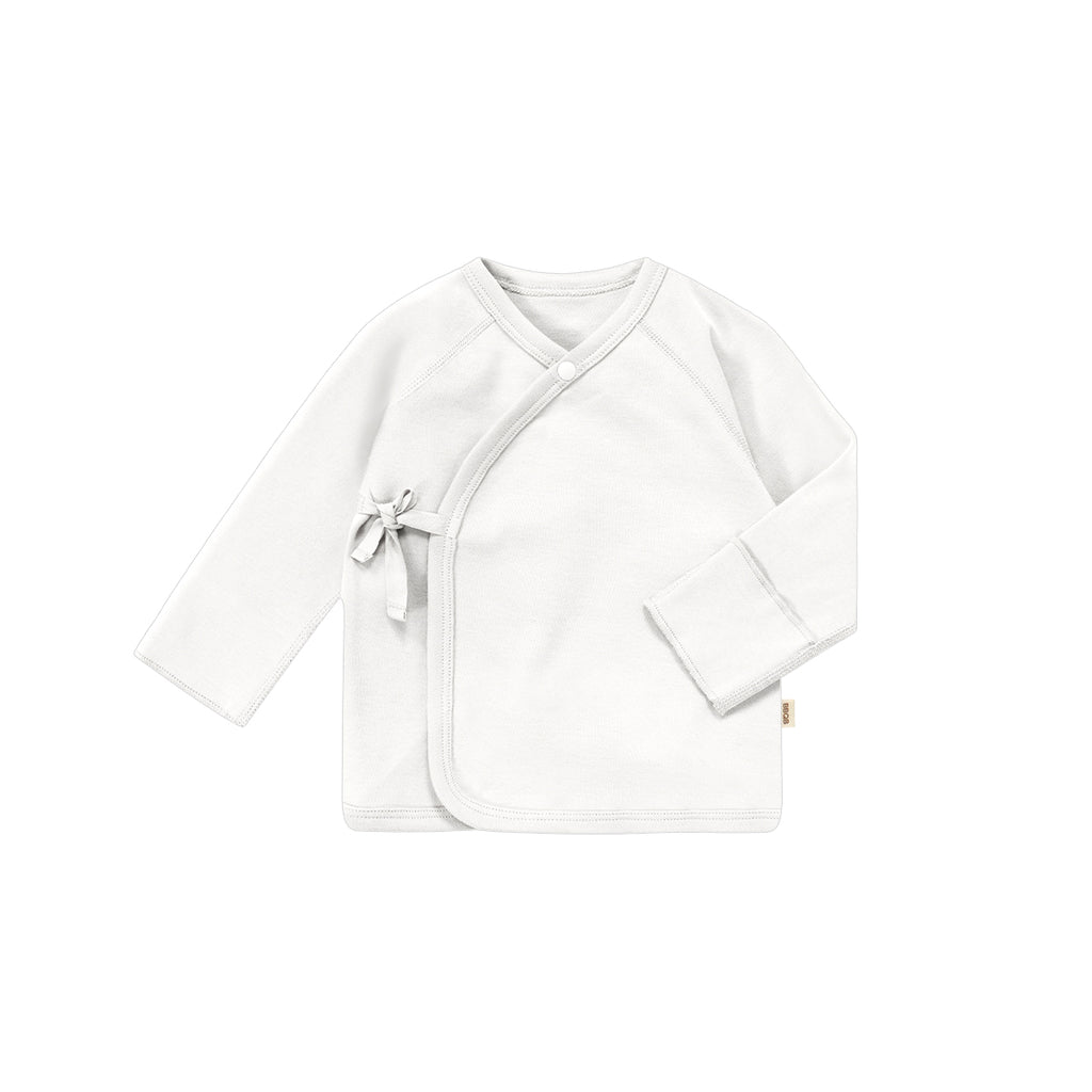 Baby Kimono Long-Sleeve Seamless Wrap-Shirt | BBQB Organic Cotton