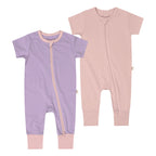 BBQB SoftFlex™ Cotton Zip-up Baby Bodysuit 2-Pack
