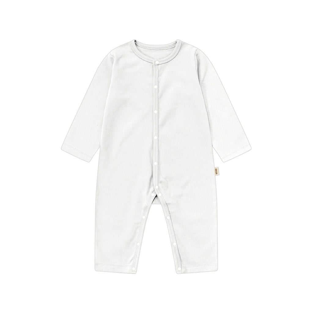 Baby Button Long-Sleeve Romper | BBQB Organic Cotton
