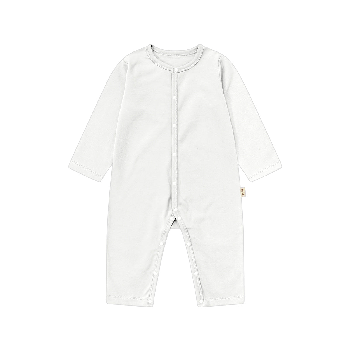 Baby Button Long-Sleeve Romper | BBQB Organic Cotton