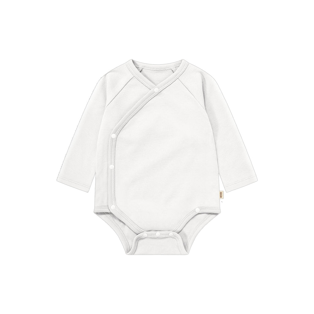 Baby Long-Sleeve Button Kimono Bodysuit | BBQB Organic Cotton