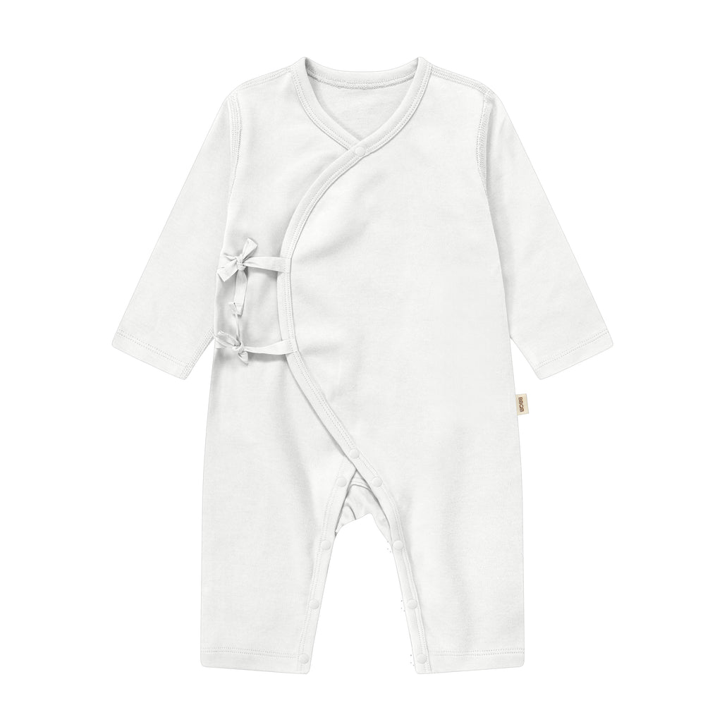 Baby Long-Sleeve Kimono Romper | BBQB Organic Cotton