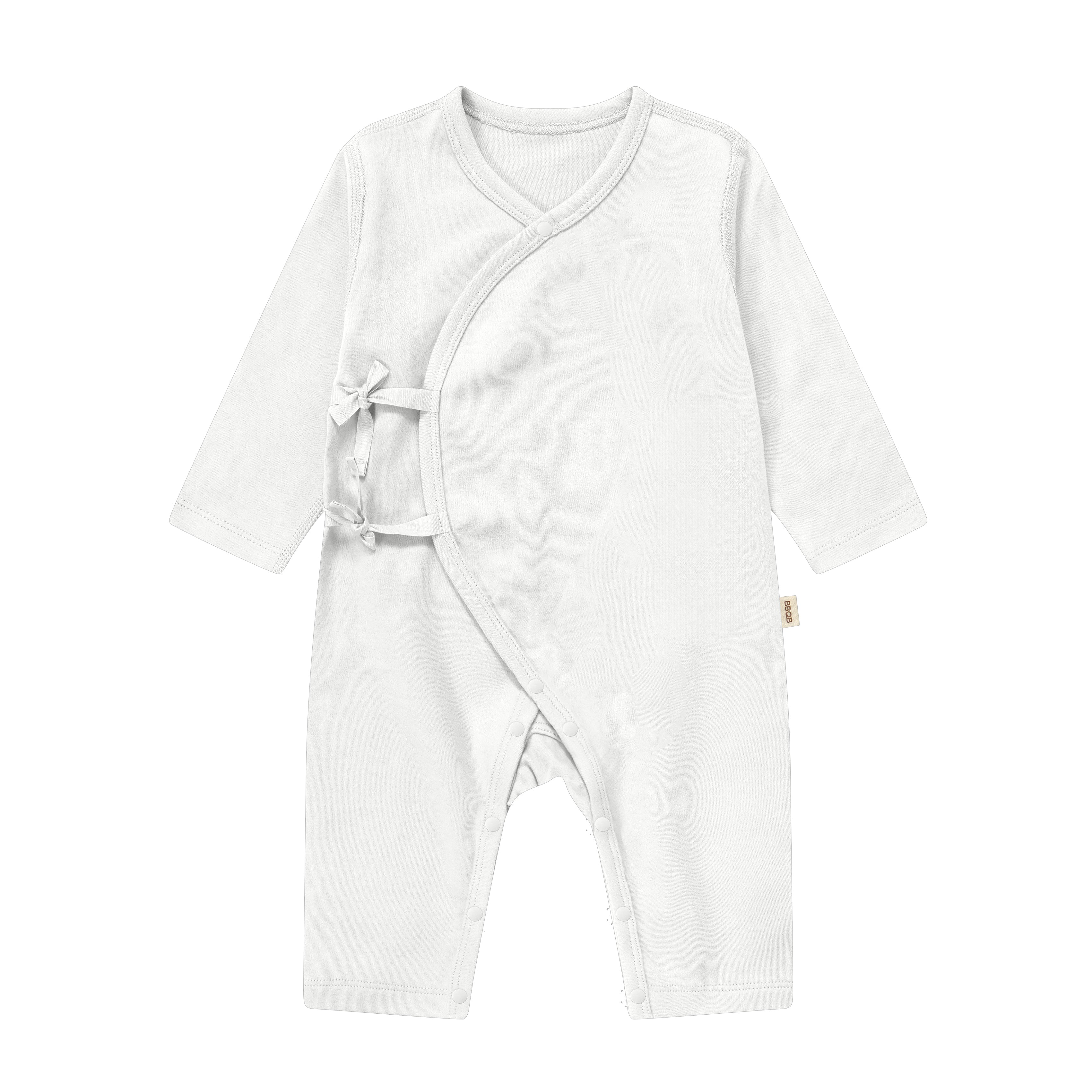 Baby Long-Sleeve Kimono Romper | BBQB Organic Cotton