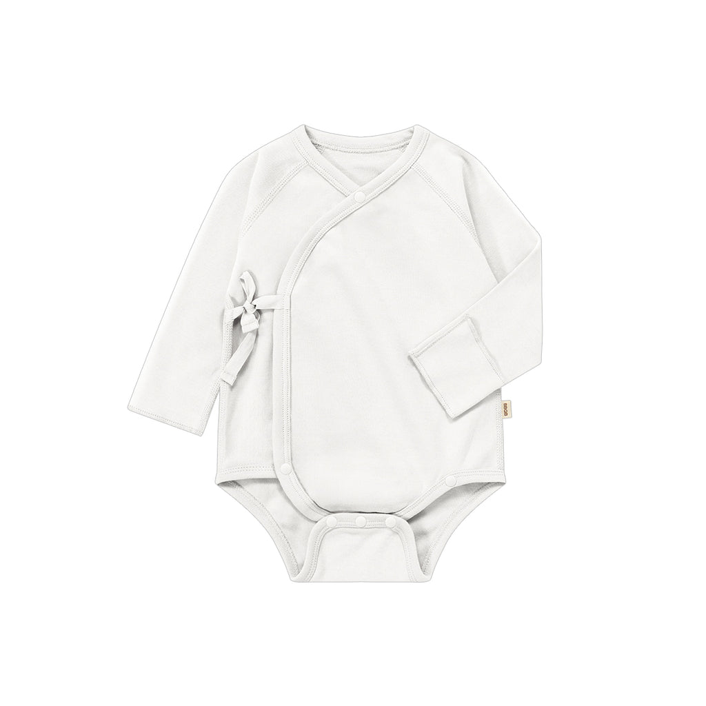 Baby Long-Sleeve Wrap Kimono Bodysuit | BBQB Organic Cotton