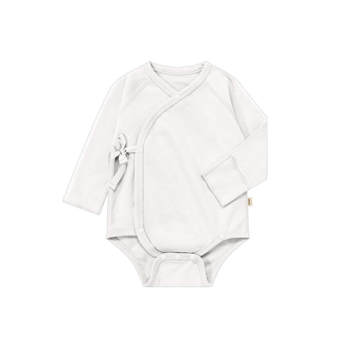 Baby Long-Sleeve Wrap Kimono Bodysuit | BBQB Organic Cotton