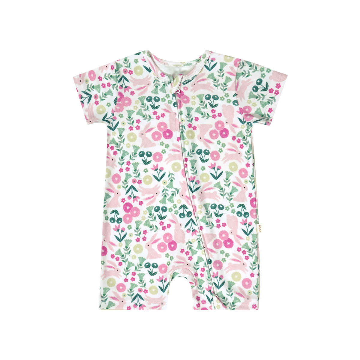 BBQB Inspired Zip-up Baby Short-Sleeve Romper