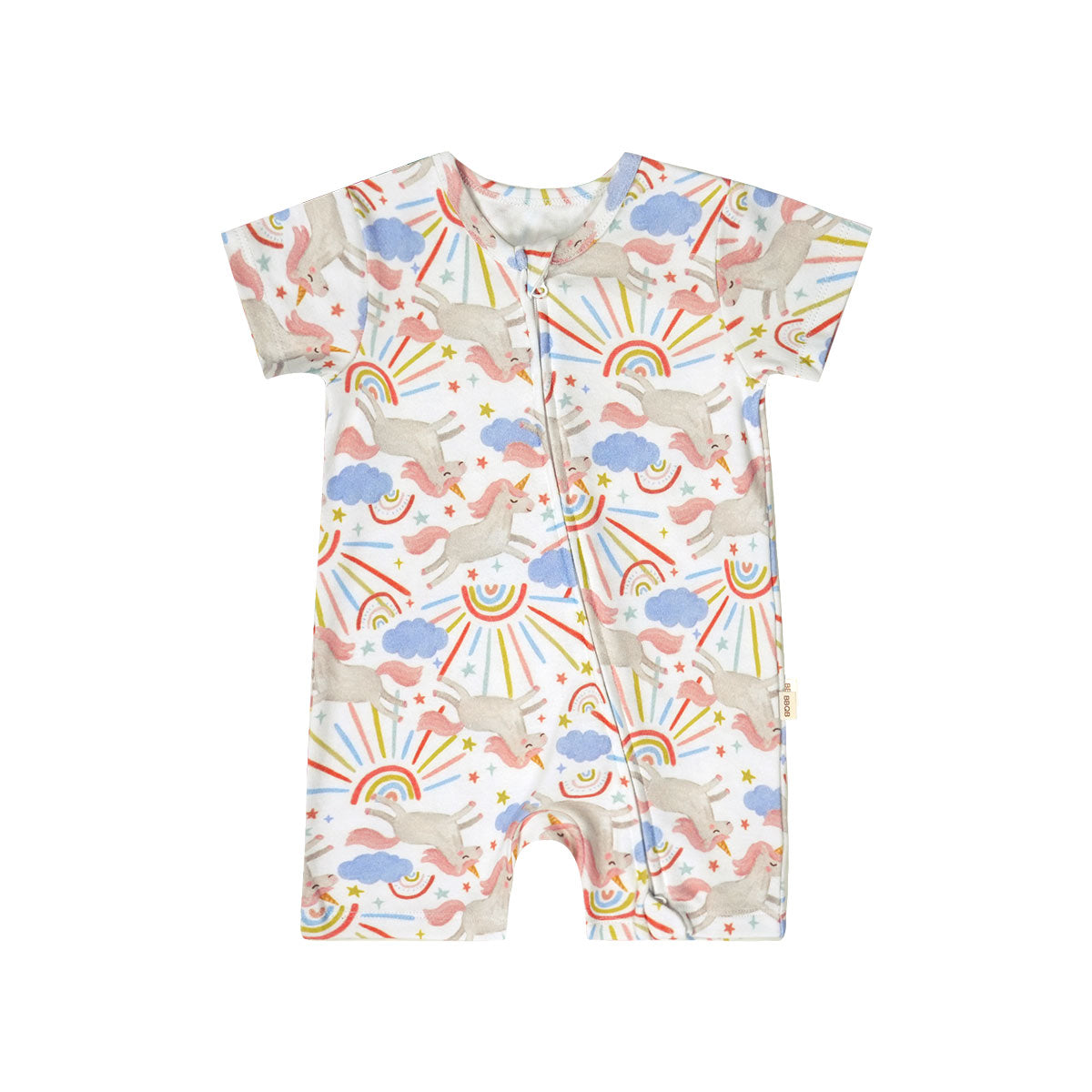 BBQB Inspired Zip-up Baby Short-Sleeve Romper