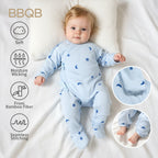 Baby Zip Footed Long-Sleeve Romper | BBQB Bamboo Care