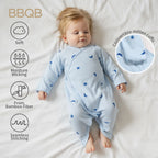 Baby Long-Sleeve Seamless Kimono Romper | BBQB Bamboo Care
