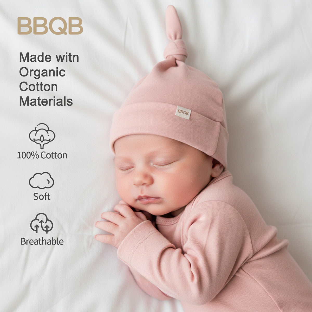 Baby Knotted Beanie Hat | BBQB Organic Cotton