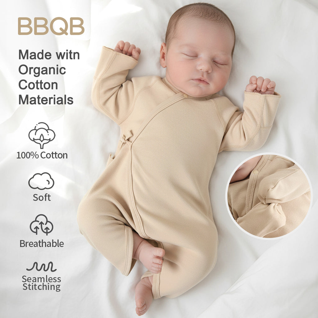 Baby Long-Sleeve Snap-Closure Romper | BBQB Organic Cotton