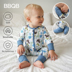 BBQB Inspired Zip-up Baby Long-Sleeve Romper