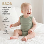BBQB Organic Cotton Baby Button-up Tank Bodysuit