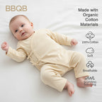 Baby Long-Sleeve Kimono Romper | BBQB Organic Cotton