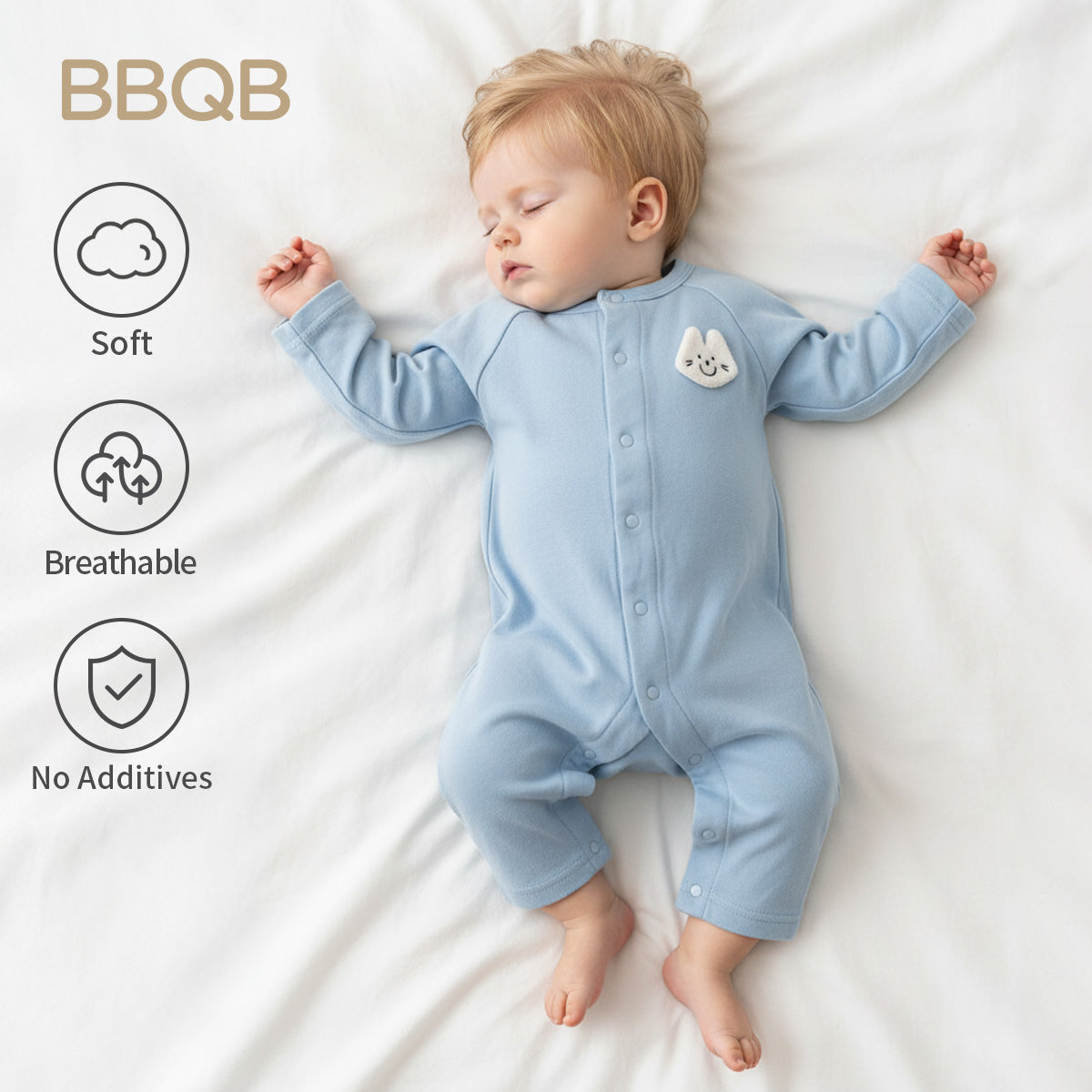 Baby Button-Up Long-Sleeves Romper | BBQB Storybook