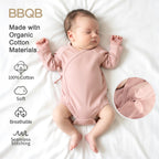 Baby Long-Sleeve Wrap Kimono Bodysuit | BBQB Organic Cotton