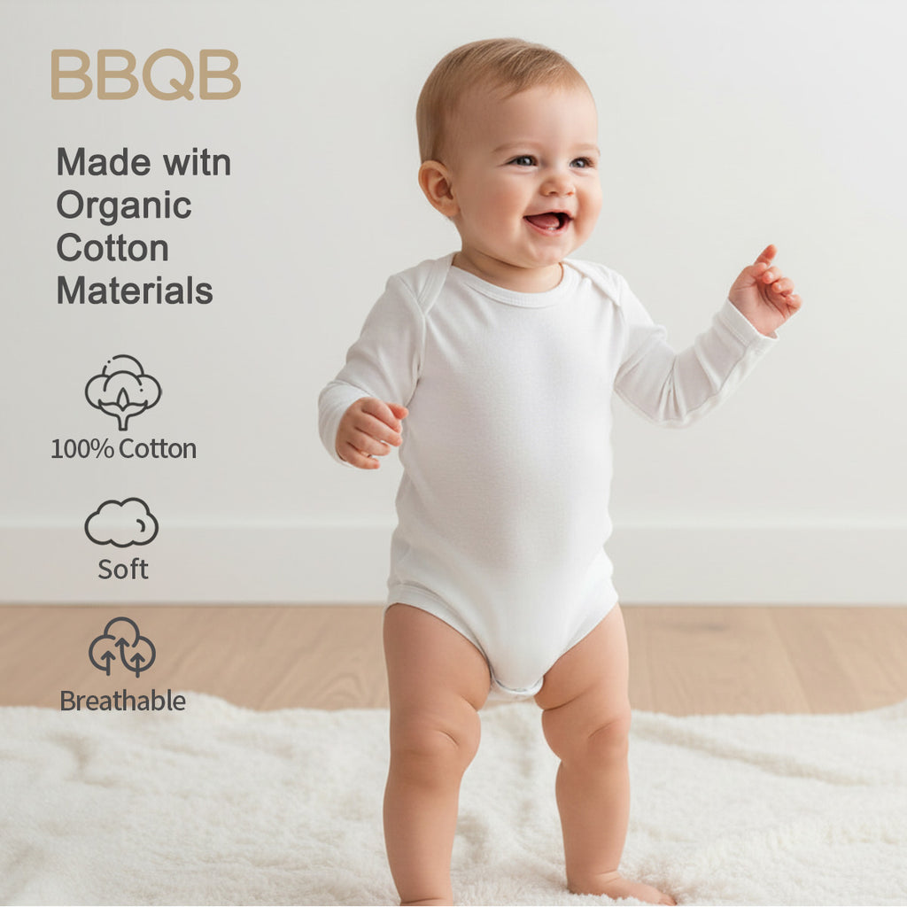 Baby Long-Sleeve Bodysuit | BBQB Organic Cotton