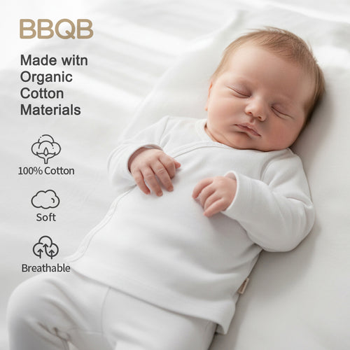 Baby Button Long-Sleeve Kimono Shirt | BBQB Organic Cotton