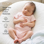 BBQB Organic Cotton Front-Opening Button-Up Baby Bodysuit