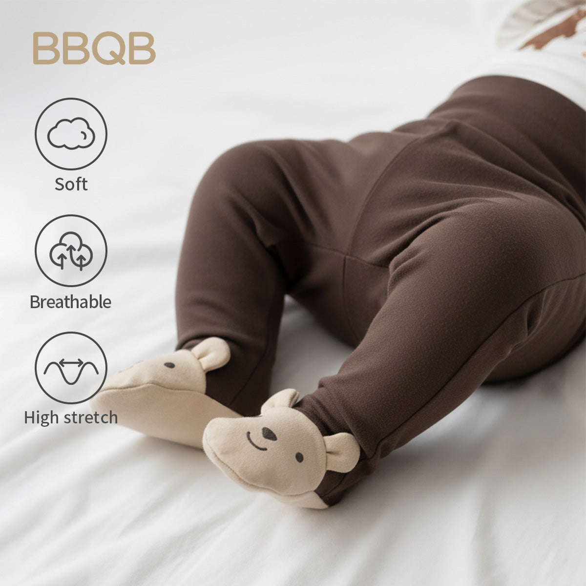 Baby High-Waist Footed-Leggings | BBQB Storybook